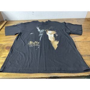 Vintage 90s 1998 Buffy The Vampire Slayer - Angel Retro Horror Movie Tee Sz L
